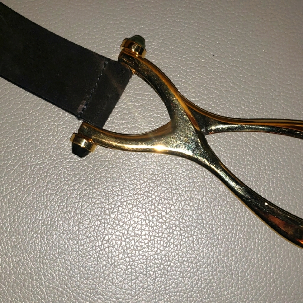 Valentino Men's Gold Belt - Picture 3 of 4